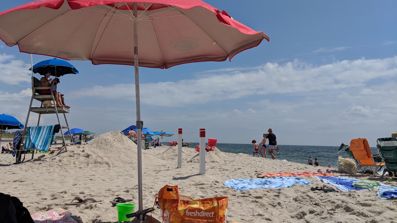 Photo of Rogers Beach and the settlement