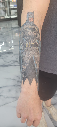 Explore mens back shoulder tattoo ideas, creative tattoo ideas in Rowlett, available at Sinners Tattoo Studio and Supply