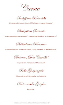 Restaurant italien Isola Verde à Erlangen (la carte)