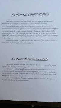 Restaurant italien Chez Pippo à Paris - menu / carte