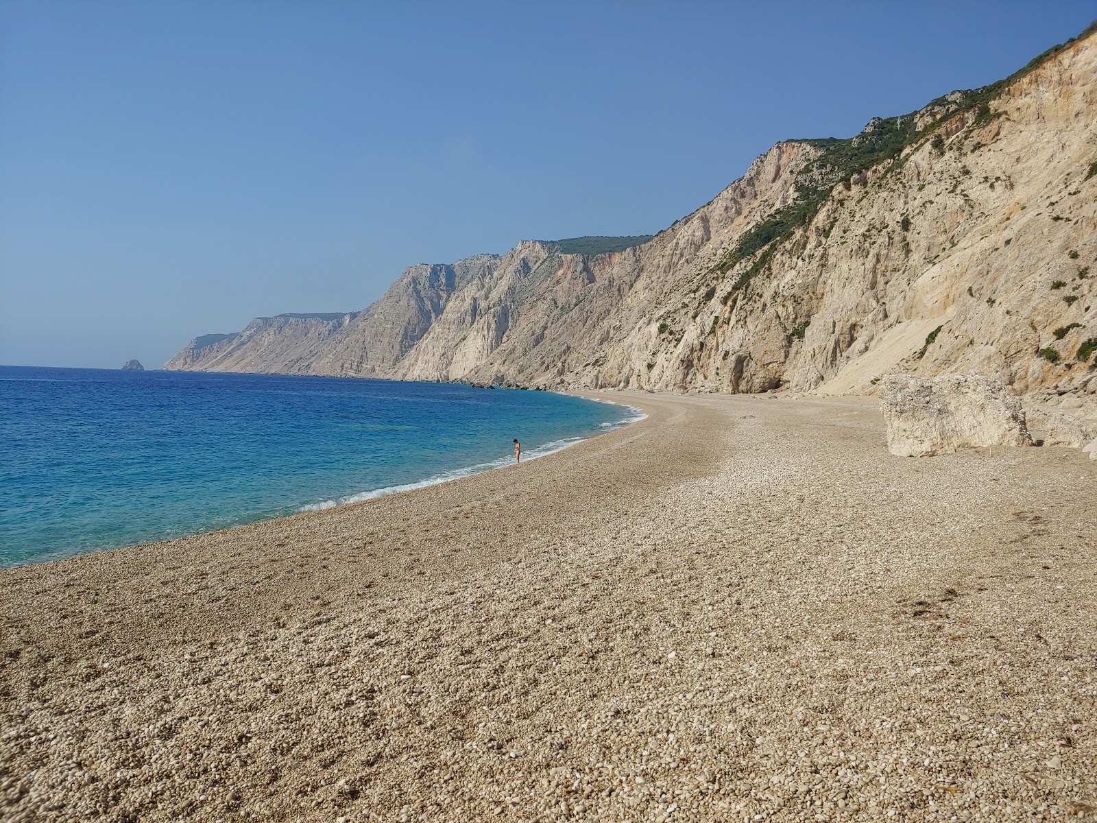 Photo de Platia Ammos avec l'eau cristalline de surface