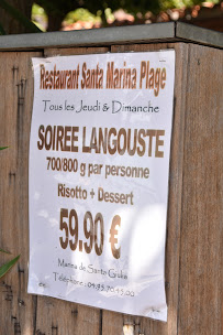 Restaurant U Santa Marina à Porto-Vecchio (la carte)