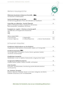 Menu / carte de Restaurant Schwanen à Metzingen