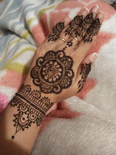 Explore bear sleeve tattoo ideas, creative tattoo ideas in Littleton, available at Artistic Henna Designs