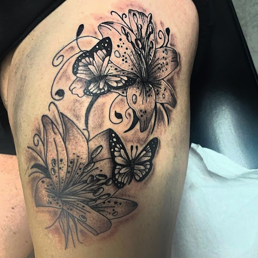 Explore electrical tattoos ideas, creative tattoo ideas in Hudson Falls, available at ALTERED ADDICTION TATTOOS