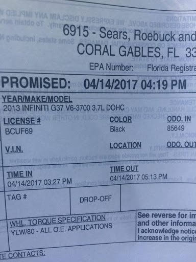 Auto Repair Shop «Sears Auto Center», reviews and photos, 3655 SW 22nd St, Coral Gables, FL 33145, USA