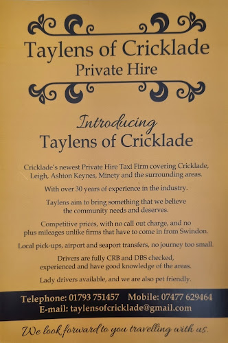 Reviews of Taylens of Cricklade in Swindon - Taxi service