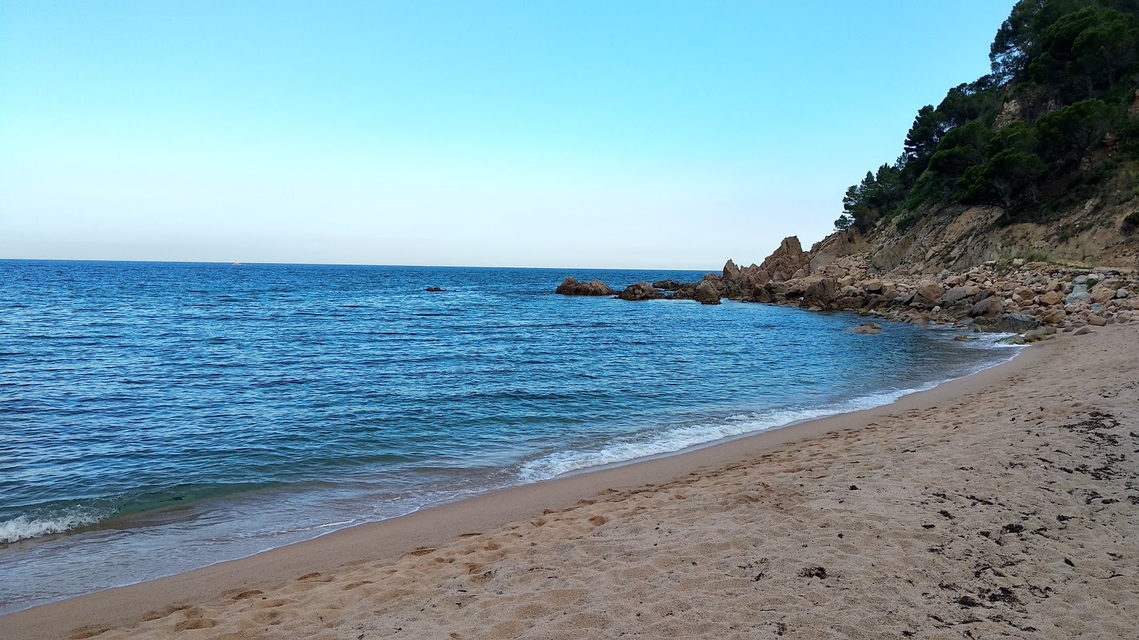 Foto van Strand Cala Del Sr. Ramon met hoog niveau van netheid