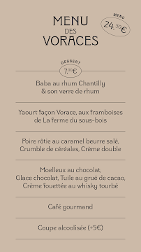 Menu / carte de Bistrot des Voraces à Lyon