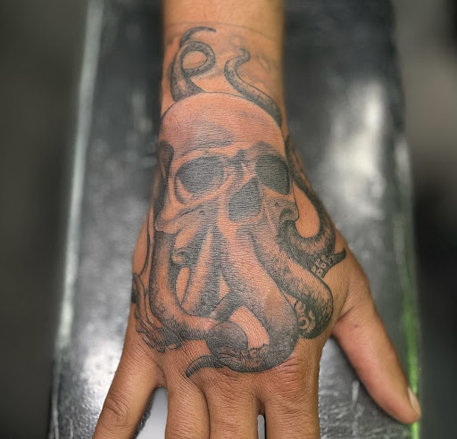 Explore ac dc tattoo ideas, creative tattoo ideas in Peoria, available at Modern Ink Tattoo