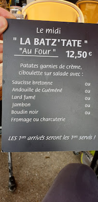 La Cassonade à Île-de-Batz menu
