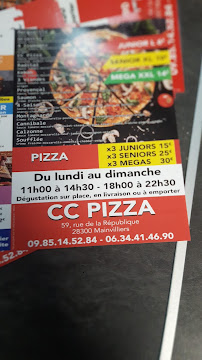 Menu / carte de CCpizza à Mainvilliers