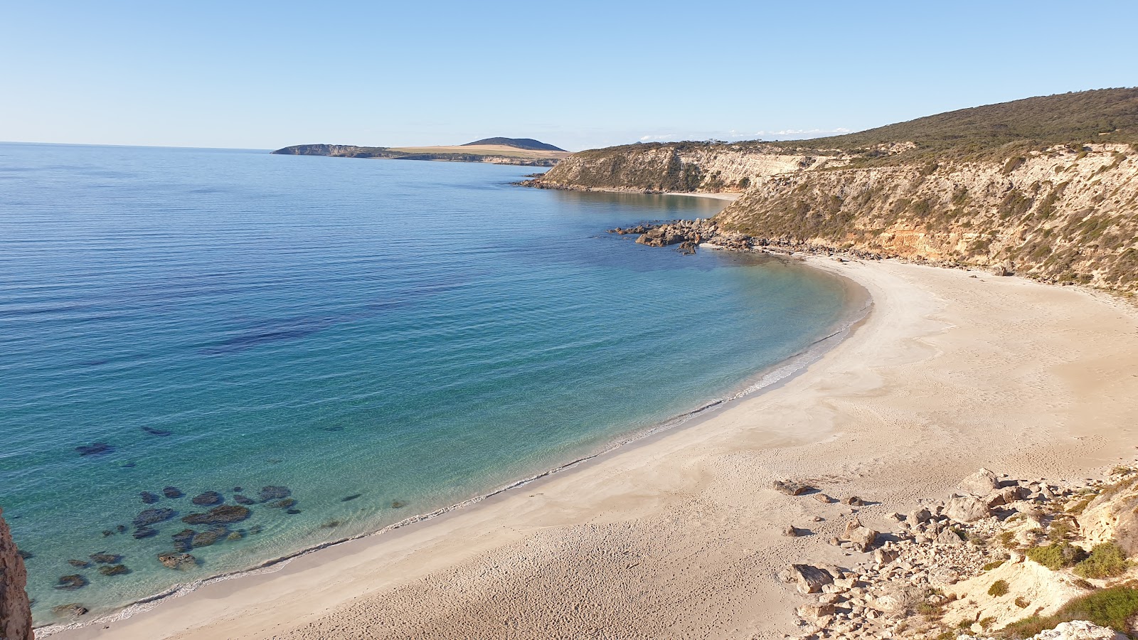 Gallipoli Beach的照片 带有明亮的沙子表面