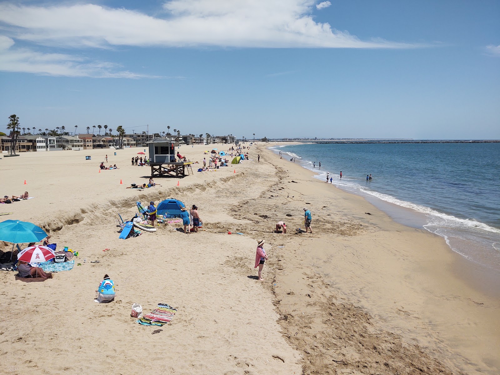 Fotografija Seal Beach z svetel pesek površino