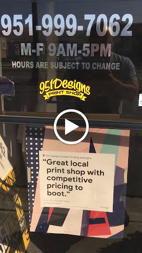 Print Shop «951 Designs Screen Printing and signs», reviews and photos, 3950 Pierce St, Riverside, CA 92505, USA