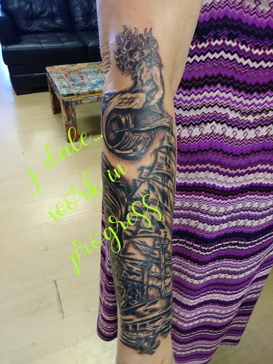 Explore deer hunting tattoo ideas, creative tattoo ideas in Sedalia, available at Skin Thieves Tattoo Studio