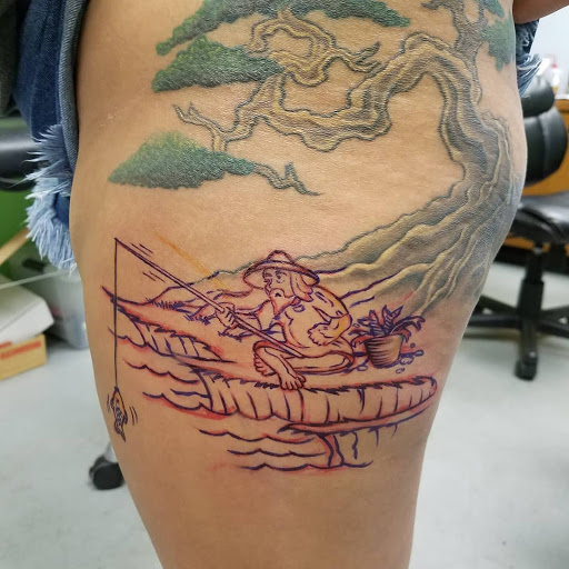 Explore angel neck tattoo ideas, creative tattoo ideas in Hilo, available at Pacific Island Ink