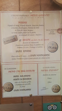 Restaurant de fondues La Taverne du Gaulois à Chamrousse - menu / carte