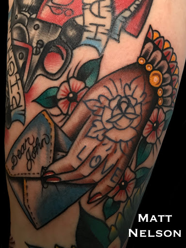 Explore be still tattoo ideas, creative tattoo ideas in Virginia Beach, available at Salt Water Tattoo