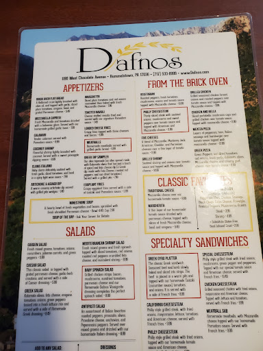 Italian Restaurant «Dafnos», reviews and photos, 1190 W Chocolate Ave, Hummelstown, PA 17036, USA