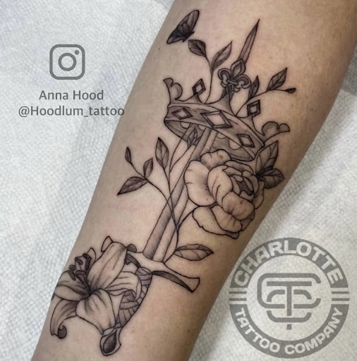 Explore wife name tattoo ideas on chest, creative tattoo ideas in Charlotte, available at Charlotte Tattoo Company