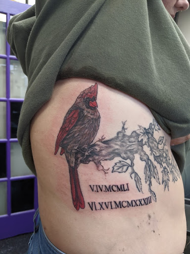 Explore leg tattoos ideas for men, creative tattoo ideas in Slippery Rock, available at Dinky Dachshund Tattoo Parlor