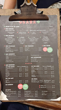 Restaurant basque OSABA à Paris - menu / carte
