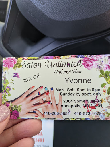 Nail Salon «Nails & Hair Salon Unlimited», reviews and photos, 2064 Somerville Rd, Annapolis, MD 21401, USA