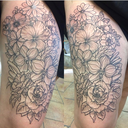 Explore tribal tattoo cover up ideas, creative tattoo ideas in Saint Augustine, available at Ms. Deborahs Fountain of Youth Tattoo & Body Piercing