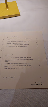 Restaurant Le Bubbole à Matera (le menu)