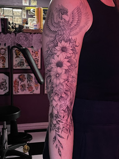 Explore family tattoo sleeve ideas, creative tattoo ideas in Georgetown, available at Iron Rite Tattoo South