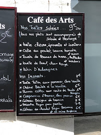 Menu / carte de Café des Arts à Bayonne