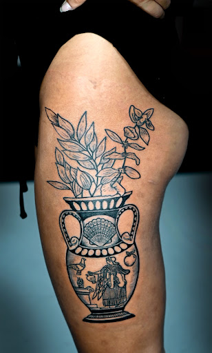 Explore hamsa tattoo ideas, creative tattoo ideas in Saint Petersburg, available at Phoebus Tattoos