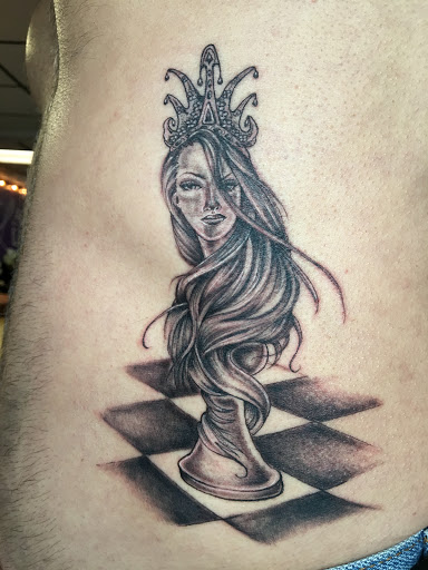 Explore tattoo ideas on back of neck, creative tattoo ideas in Goshen, available at Lady Luck Studio