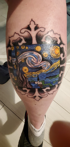 Explore thigh tattoos ideas, creative tattoo ideas in Myrtle Beach, available at Aces High Tattoo