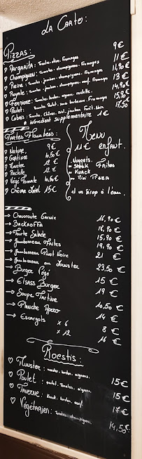 Restaurant de spécialités alsaciennes La Taverne Alsacienne Riquewihr à Riquewihr (le menu)