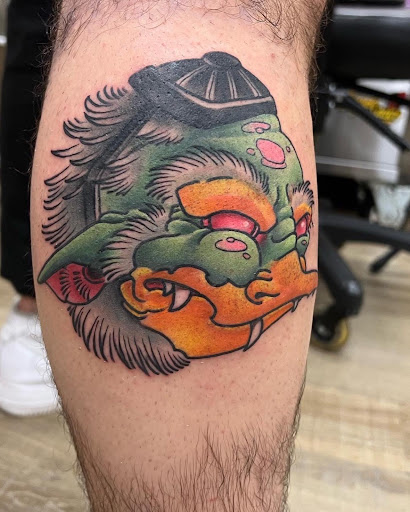 Explore collar tattoo ideas, creative tattoo ideas in Channahon, available at Supersauce Tattoo Company