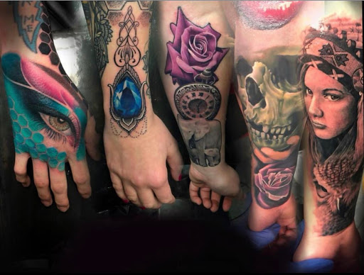Explore palm sized tattoo ideas, creative tattoo ideas in Fort Wayne, available at Grade A Tattoos and Body Piercing