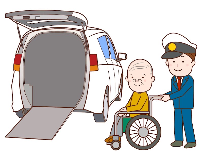 福祉タクシーはないろ 車椅子のままご乗車できます。Welfare taxi