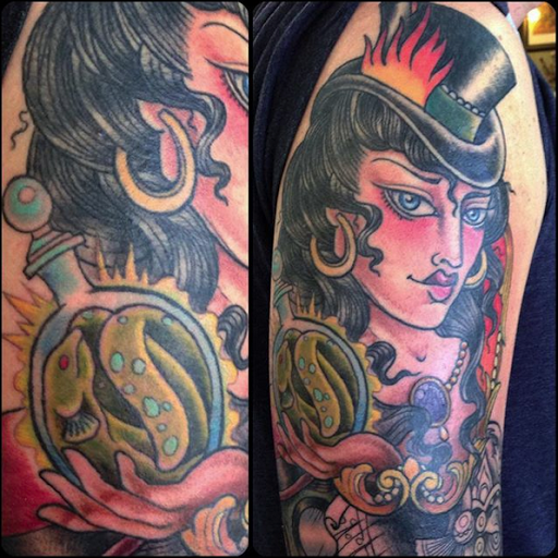 Explore feminine tattoo sleeve ideas, creative tattoo ideas in Alexandria, available at Sayan Tattoo Company