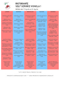 Menu / carte de Vignola 1 Ristorante Self - Service à Vignola