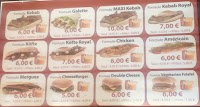 Menu du Magic Kebab à Rezé