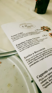 4 Fratelli Ristorante Pizzeria à Castel Volturno menu