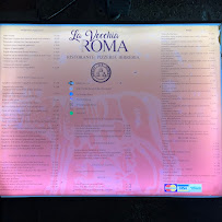 La Vecchia Roma à Rome menu
