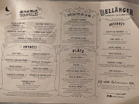 Restaurant Brasserie Bellanger à Paris (la carte)