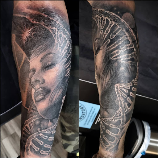 Explore reflection tattoo ideas, creative tattoo ideas in Utica, available at Watchtower Tattoo Company
