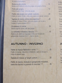 Restaurant italien A'Marechiaro à Novara (le menu)