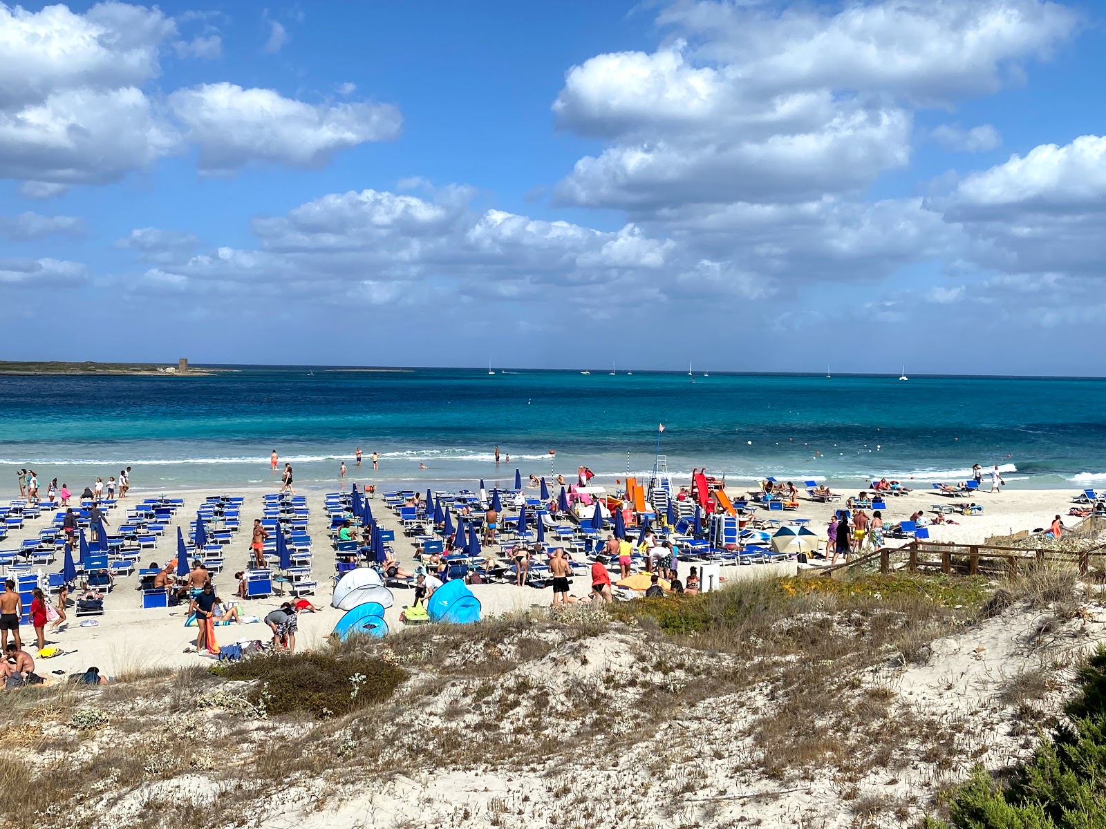 Foto de Praia da Pelosetta com areia fina e brilhante superfície