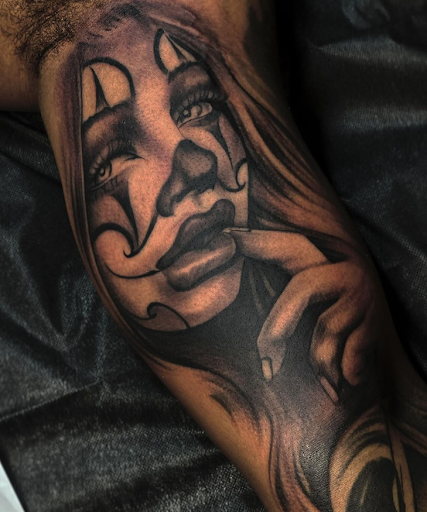 Explore mardi gras tattoo ideas, creative tattoo ideas in Prairieville, available at Kingdom Ink Quality Body Art