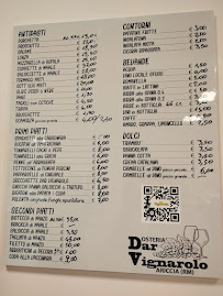 Menu du Fraschetta Osteria Dar Vignarolo à Ariccia